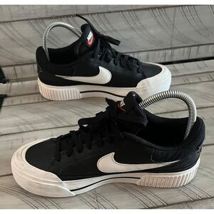 Nike Court Legacy Lift DM7590-001 Black Women's Size 8 Casual Shoes Sneakers